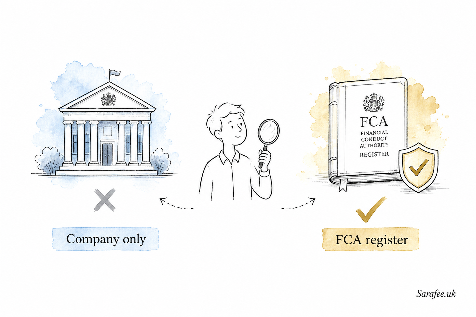 چکلیست تشخیص صرافی مجاز انگلیس در رجیستر FCA
